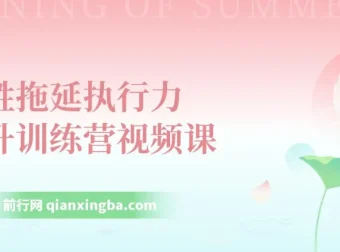 战胜拖延执行力提升训练营视频课