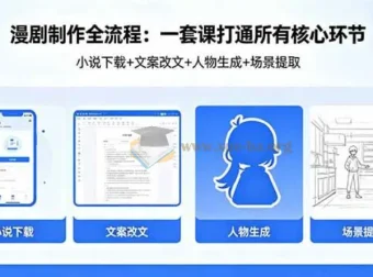 漫剧制作全流程实操课 小说下载+文案改文+人物生成+场景提取