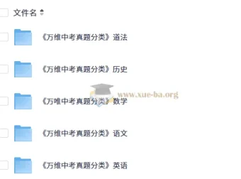 2025万唯中考真题分类全科资源包（语数英+道法+历史）