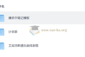 抗遗忘计划表合集：艾宾浩斯记忆表格+学习计划模板+康奈尔笔记