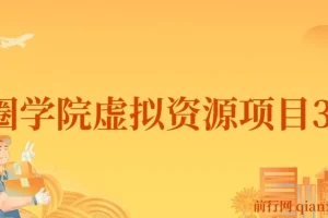 王渣男渣圈学院虚拟资源项目3.0：全平台引流与变现系统课