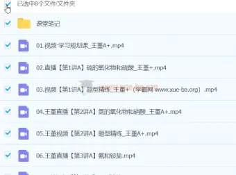 王瑾 2024高一化学 A+春季班 全套视频课程+课堂笔记+PDF讲义