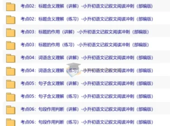 小升初语文记叙文阅读冲刺：12大考点导学精讲+配套课件