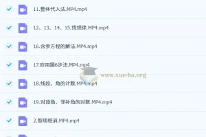 初中数学初一七年级大招：40个核心解题模型视频精讲