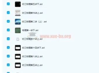 初中物理 海边直播 曹旭阳 初三物理秋季尖子班 15讲带讲义完结