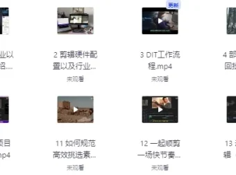 莱尼日记影视剪辑全流程入门+短剧实战课（含配套素材）