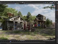 Blender影视级场景制作全流程实战：废墟加油站从零搭建