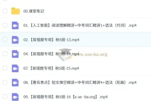 2025初三中考英语 王传杨英语S班秋季课程（秋上+秋下）完整版