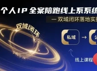 个人IP全案陪跑线上系统课-双域闭环落地实操课