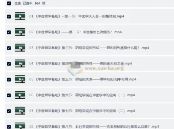 零基础学中医训练营（完结）——系统入门中医哲学与藏象学说