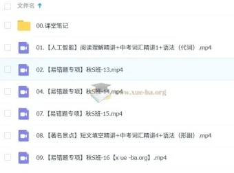 2025初三中考英语 王传杨英语S班秋季课程（秋上+秋下）完整版