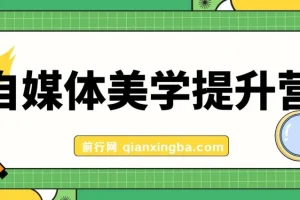 自媒体美学提升营：从品牌审美到爆款封面，手把手打造高调性博主（11节完整课程）