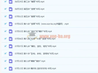 神M硬笔书法74节视频教程：从基础笔画到常用汉字系统精讲