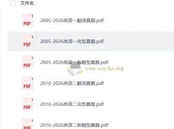 2005-2026考研英语小三门真题合集（完型+新题型+翻译）英语一英语二通用