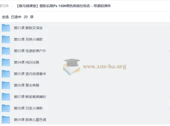 蜂鸟微课堂摄影后期PS教程：16种调色风格实战精讲