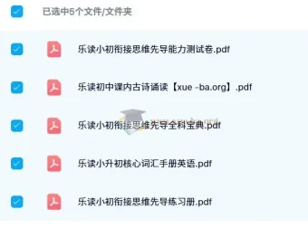 乐读小升初衔接套装：语数英全科思维先导与古诗文积累资料包