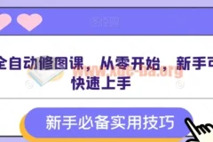 AI全自动修图实战课程 零基础入门到快速上手
