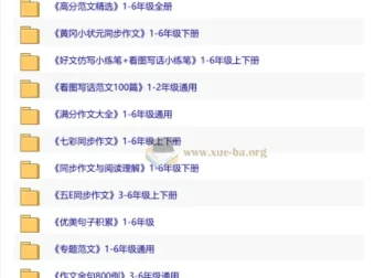 小学作文资源大合集：1-6年级上下册范文、素材、同步习作全收录