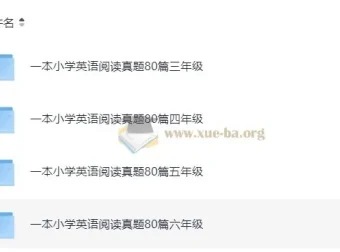 小学英语3-6年级阅读真题80篇，2025版PDF+答案全收录