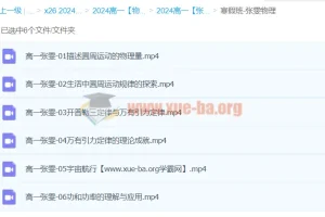 2024高一物理寒假提升班 张雯精讲力学核心专题