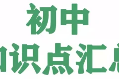 2025秋初中全科知识笔记，名师总结7-9年级考点全覆盖