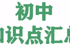 2025秋初中全科知识笔记，名师总结7-9年级考点全覆盖