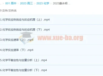2023高考化学康永明全程班第一阶段+第二阶段更新6讲