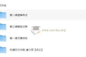 唐小菲托福听力冲刺课程 系统攻克听力考点题型