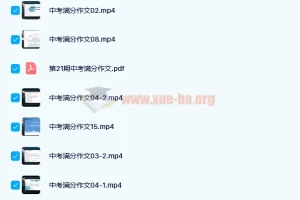 中考作文满分特训营：上海名师顾老师21讲视频课程+PDF讲义