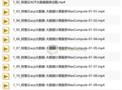阿里云大数据ACP认证精讲视频课程