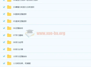 杜春雨 2021春 初二物理直播菁英班14讲带讲义