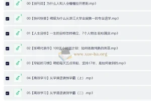 张萌 时间管理50课 （50节，音频）