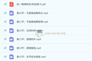 初中物理 质心 初一物理特训 一阶课程-声光热密度模块共17讲(完结)